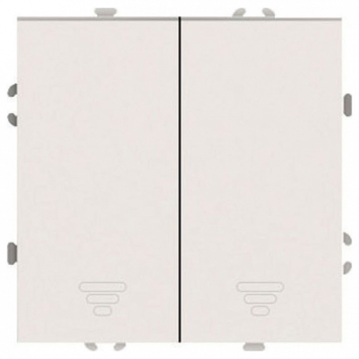 Выключатель самовозвратный двухклавишный без рамки Stekker Эмили 50365