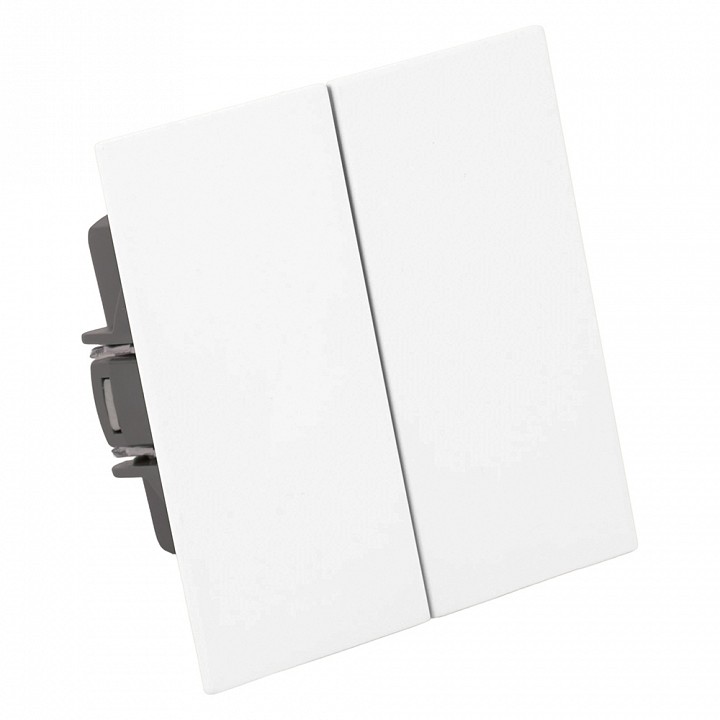 Переключатель двухклавишный без рамки Stekker Мия 50434