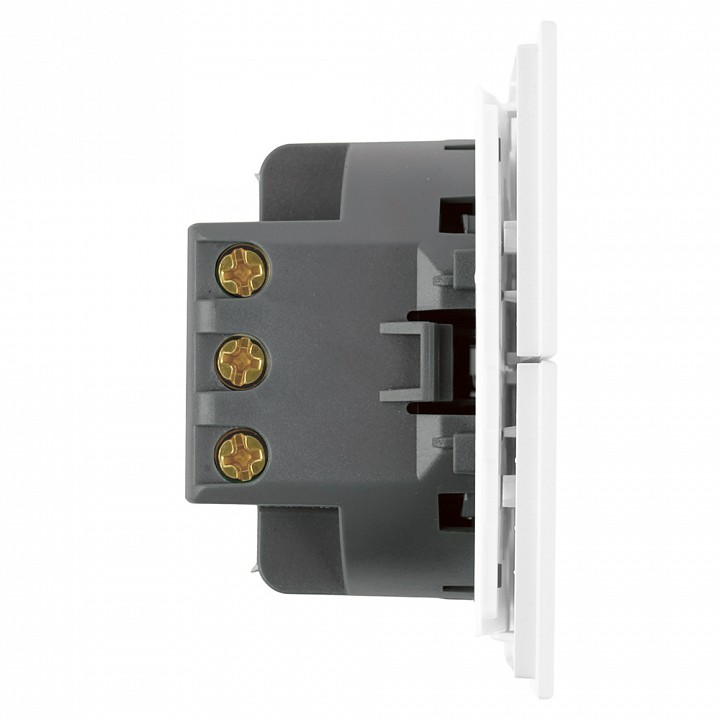 Переключатель двухклавишный без рамки Stekker Мия 50434