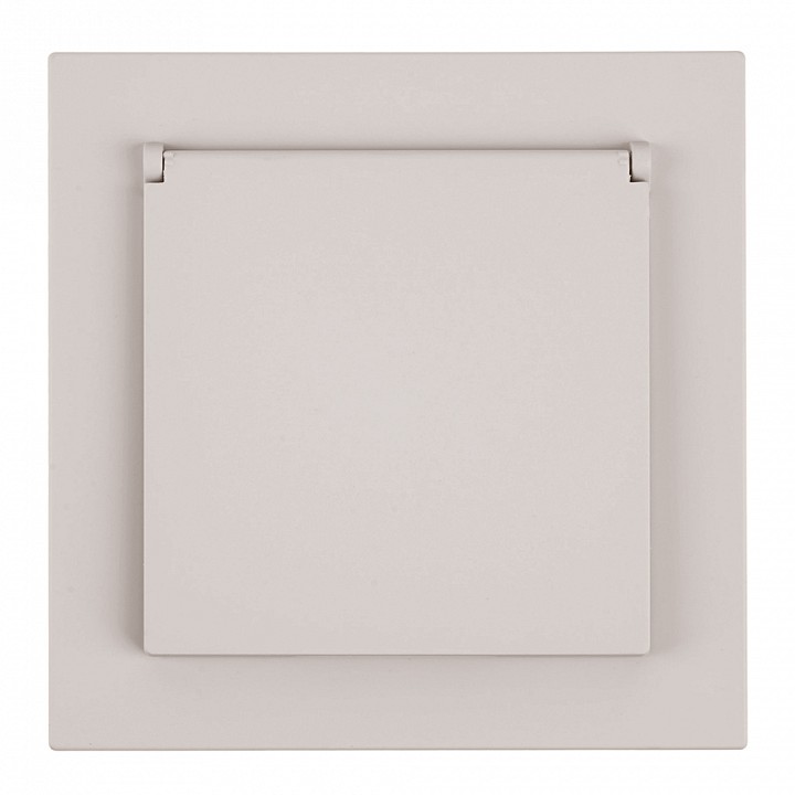 Розетка двойная с заземлением и со шторками, с крышкой Stekker Мия 50485