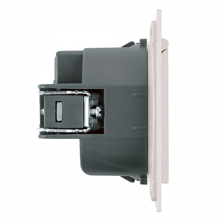 Розетка двойная с заземлением и со шторками, с крышкой Stekker Мия 50485