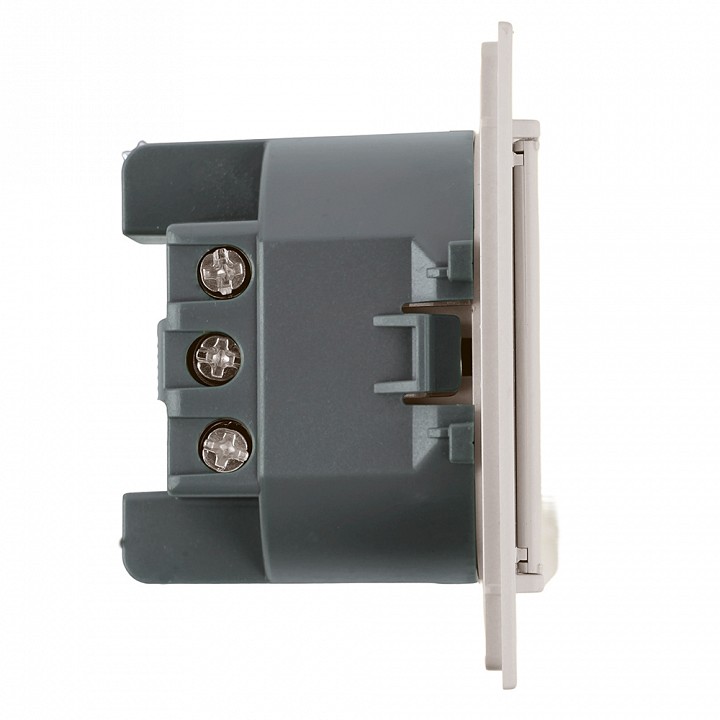 Розетка двойная с заземлением и со шторками, с крышкой Stekker Мия 50485