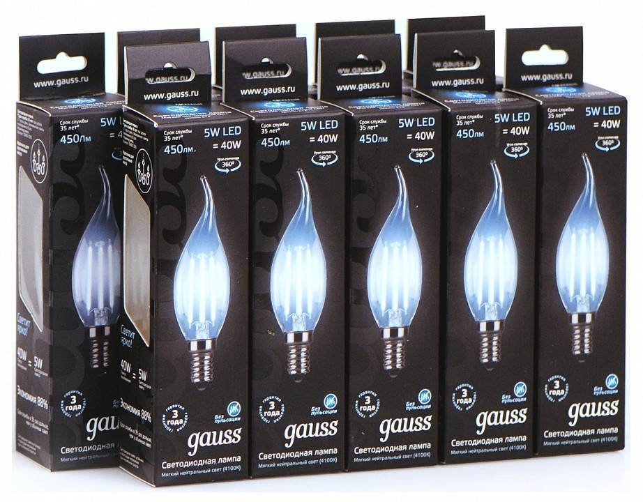 Лампа светодиодная Gauss  E14 5Вт 4100K 104801205