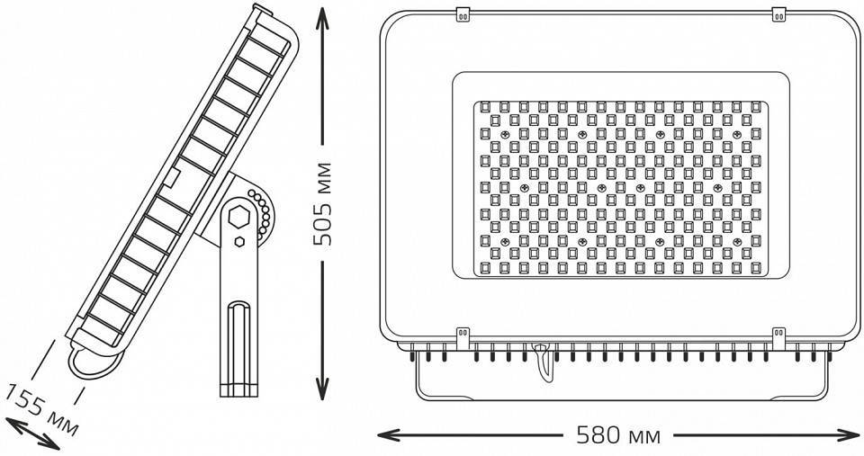 Прожектор светодиодный Gauss Qplus 400 Вт 6500 К IP65 613511400