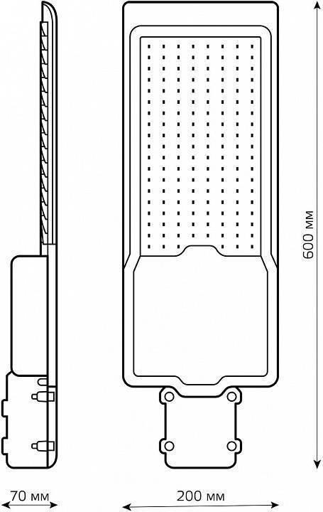 Светильник консольный Gauss Avenue 200 Вт 5000 К 629534302