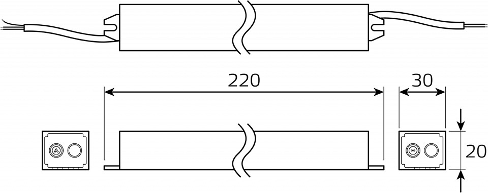 Блок питания с проводом Gauss  BT522