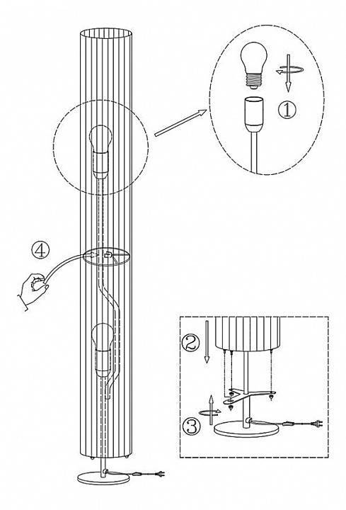Торшер Globo Bailey 24662R