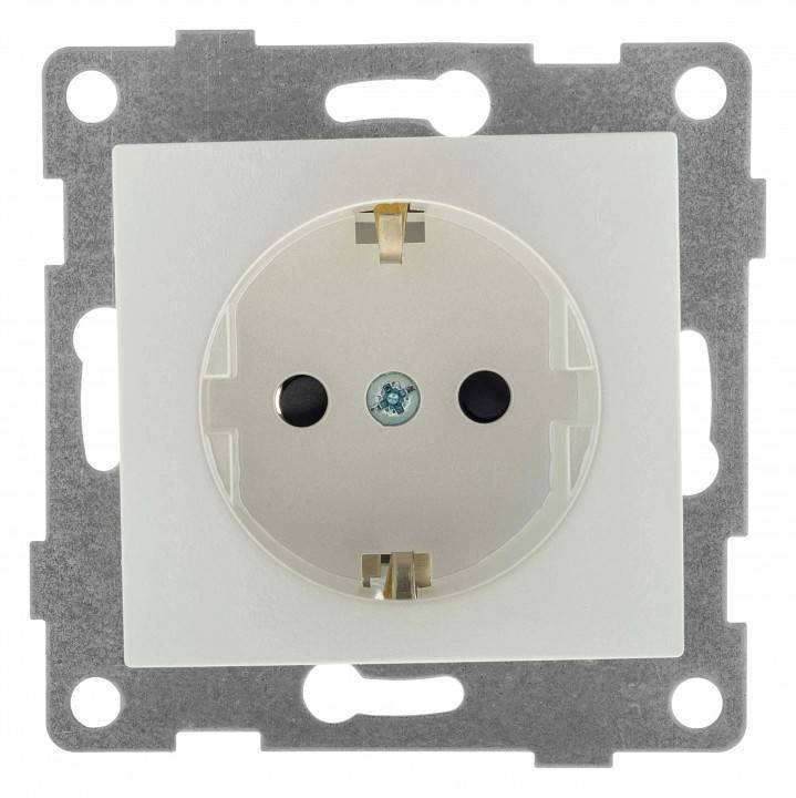 Розетка с заземлением и со шторкой, без рамки Gusi Electric BRAVO С10Р4-028