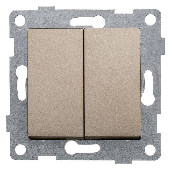 Выключатель проходной двухклавишный Gusi Electric UGRA С11В8-027