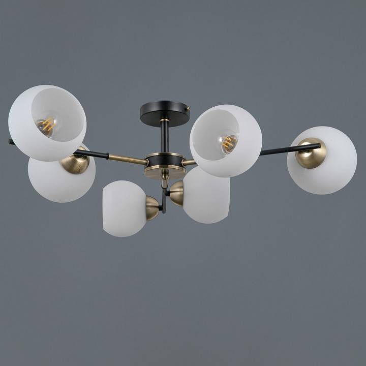 Люстра на штанге ILLUMICO LIBRA IL0469-6CSQ-24 BK AB LIBRA