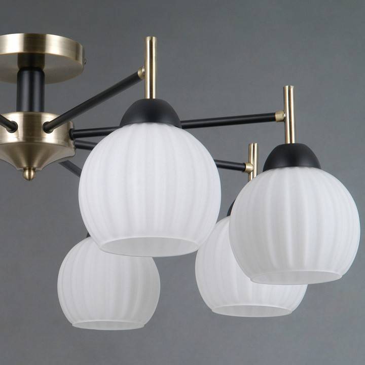 Люстра на штанге ILLUMICO TRENTO 8 ламп IL0579-8CSQ-25 BK AB