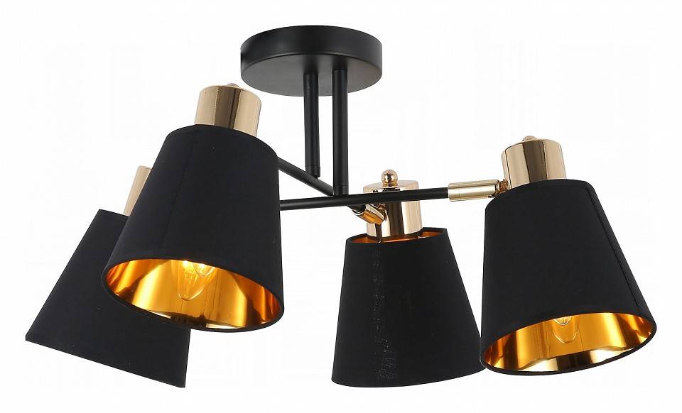 Люстра на штанге ILLUMICO Abelie IL6116-4COU-79 BK GD