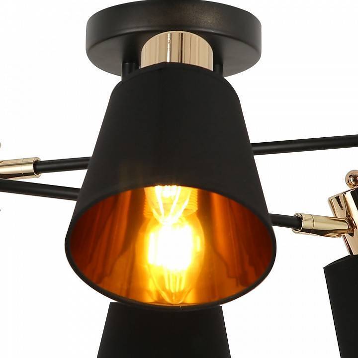 Люстра на штанге ILLUMICO Abelie IL6116-6COU-79 BK GD Abelie