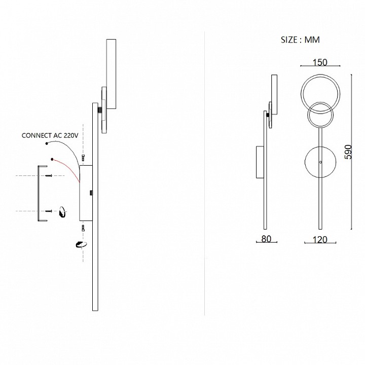 Накладной светильник Imperiumloft ZINGY A zingy01
