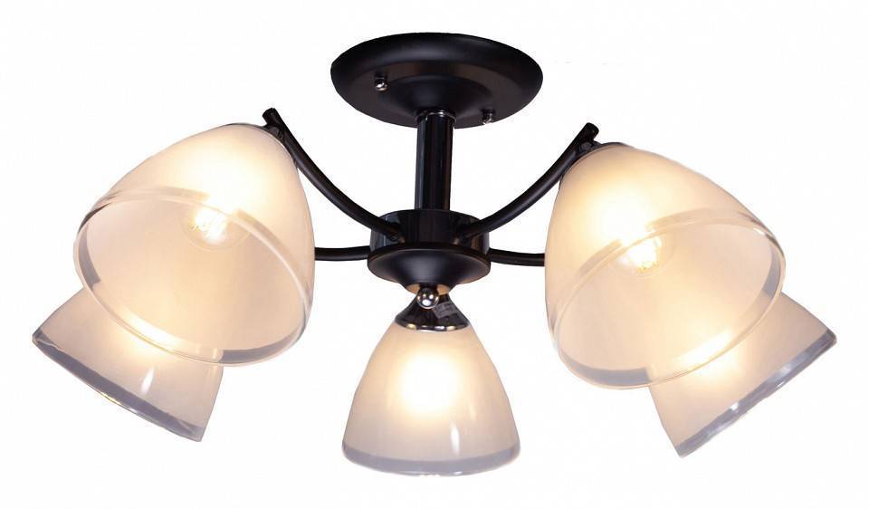 Люстра на штанге Imex 1092 5 ламп MD.1092-5-S BK+CH