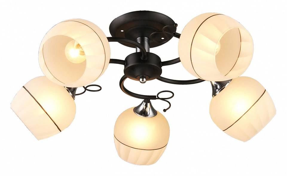 Потолочная люстра Imex 3314 5 ламп MD.3314-5-S BK+CH