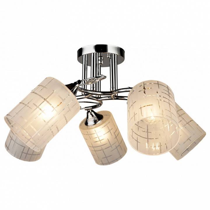 Люстра на штанге Imex MD.3808 5 ламп MD.3808-5-S CH