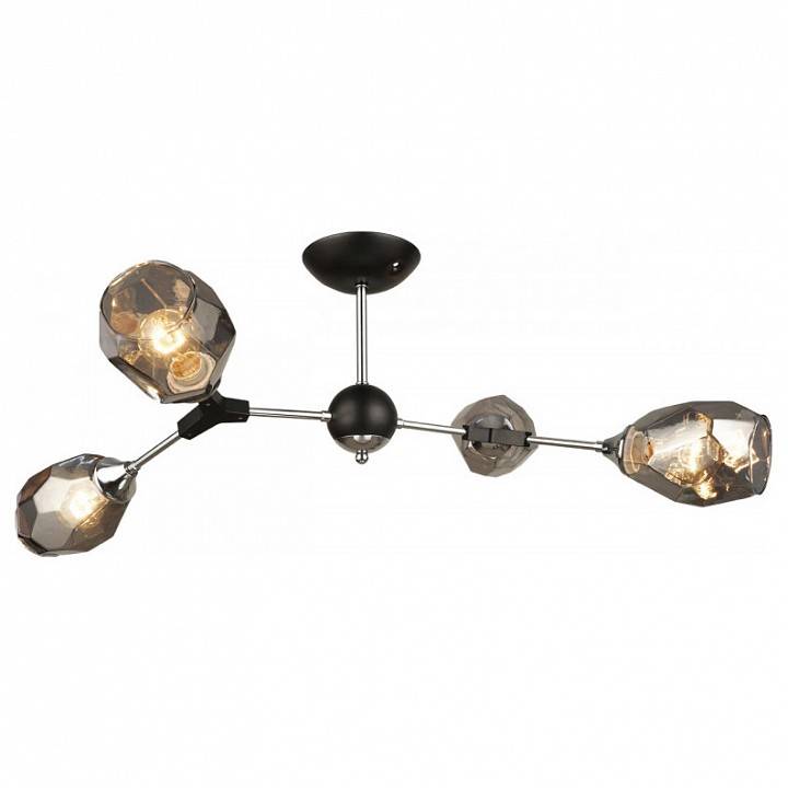 Люстра на штанге Imex MD.4209 4 лампы MD.4209-4-S CH+BK