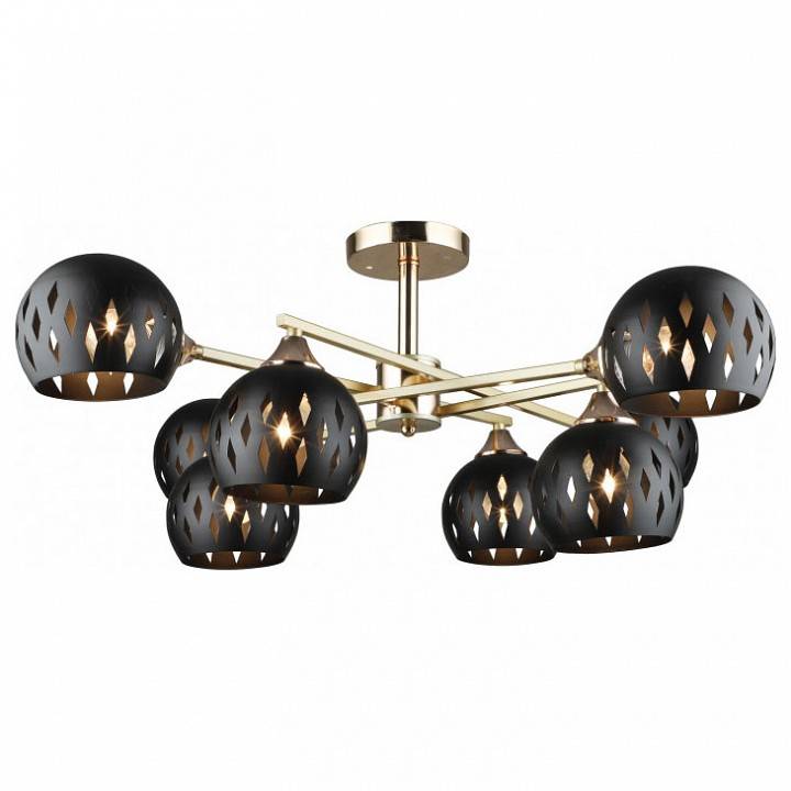 Люстра на штанге Imex MD.4211 8 ламп MD.4211-8-S-GD+FGD