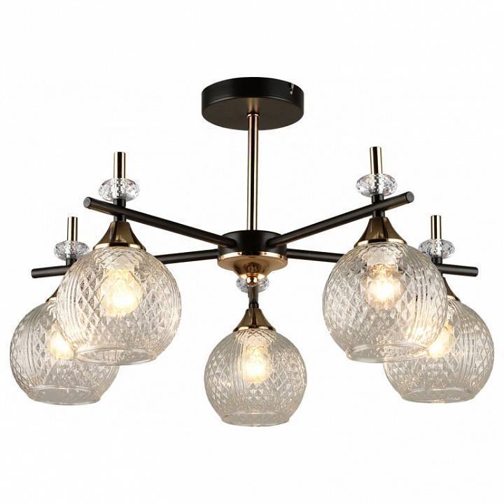 Люстра на штанге Imex MD.4892 5 ламп MD.4892-5-S COFFEE+FGD