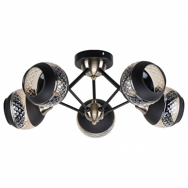 Потолочная люстра Imex MD.51851 5 ламп MD.51851-5-S-BK+AB