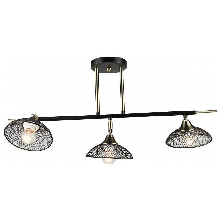 Люстра на штанге Imex MD.5728 3 лампы MD.5728-3-S-AB+BK