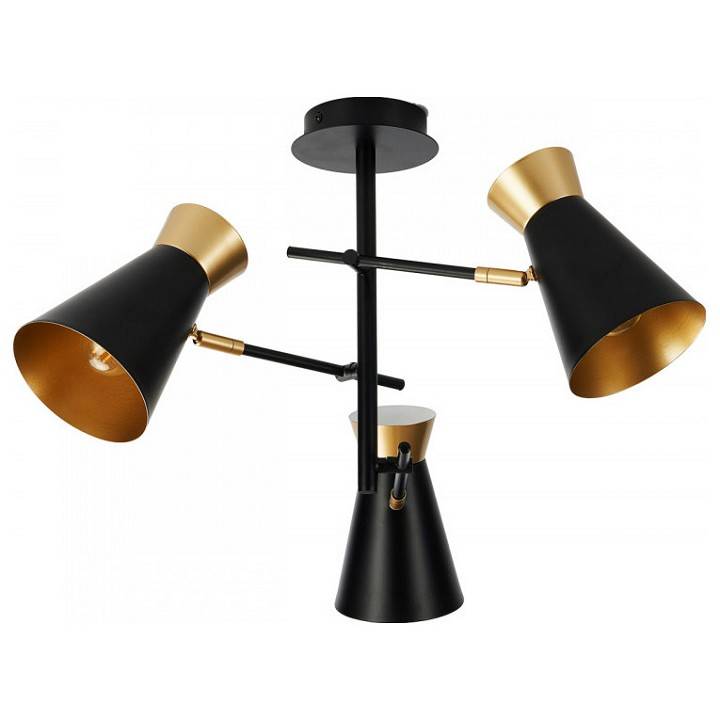 Люстра на штанге Imex MD.7885 3 лампы MD.78853-3-S BK+FGD