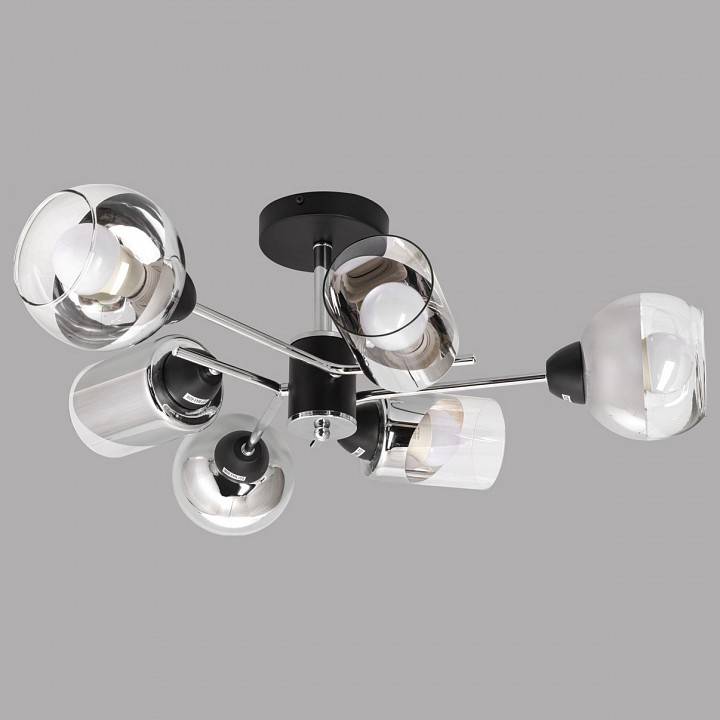 Потолочная люстра Imex MD.8243 6 ламп черный/хром MD.8243-6-S-BK+CH