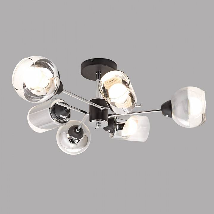 Потолочная люстра Imex MD.8243 6 ламп черный/хром MD.8243-6-S-BK+CH