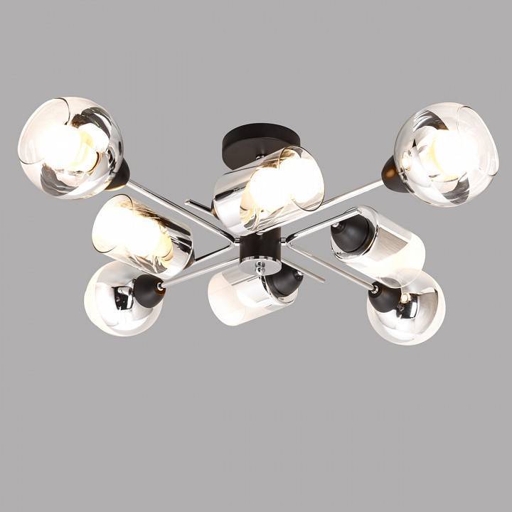 Потолочная люстра Imex MD.8243 8 ламп черный/хром MD.8243-8-S-BK+CH