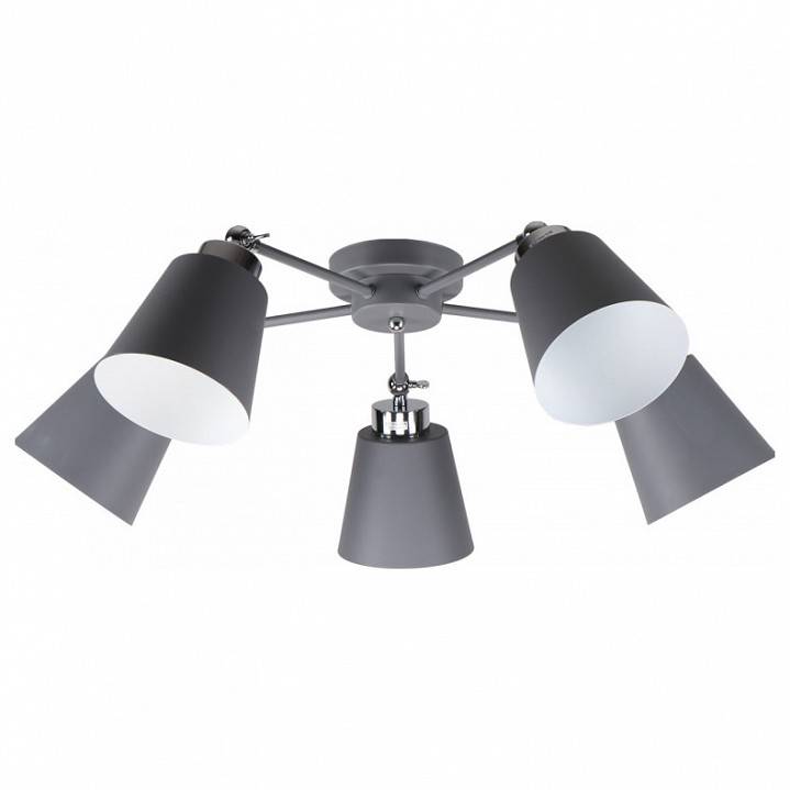 Люстра на штанге Imex MD.9103 5 ламп MD.9103-5-S GR+CH