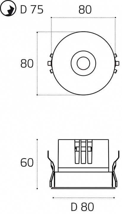 Встраиваемый светильник Italline IT014-0208 IT014-0208 nickel