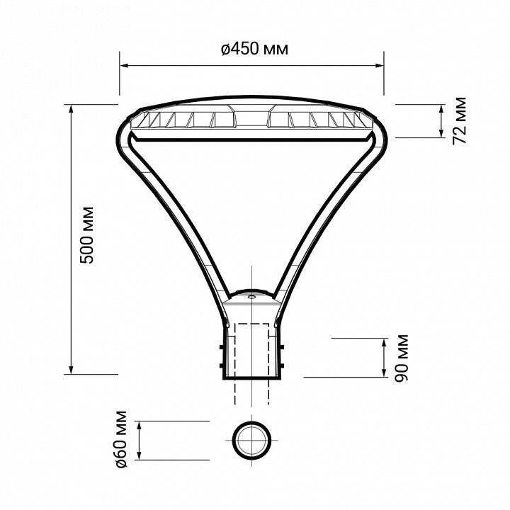 Консольный светильник Jazzway  PGL 03   60w 5000K IP65 BL AC100-270