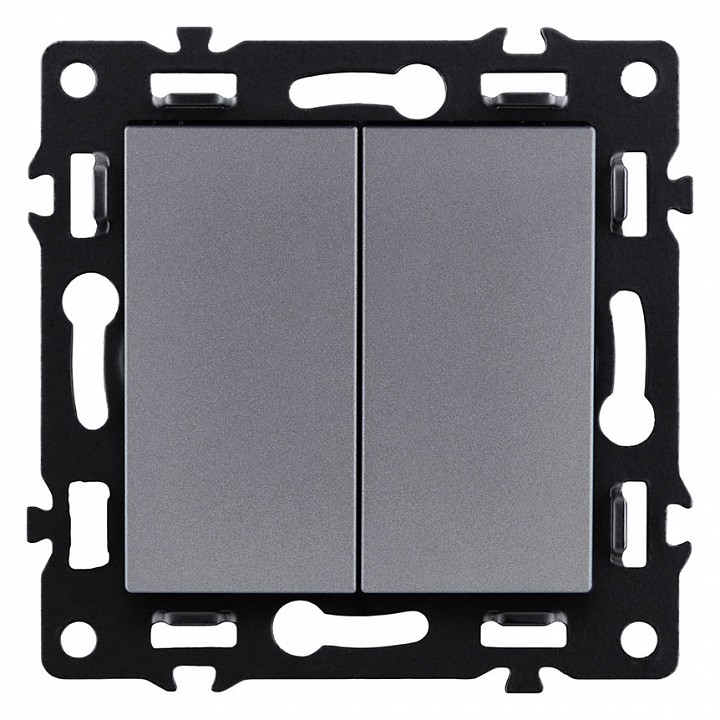 Выключатель двухклавишный без рамки Kollinger Asthetik AS-025GY