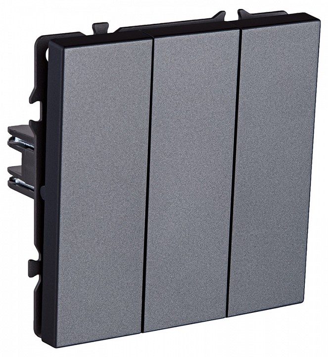 Выключатель трехклавишный без рамки Kollinger Eclipse EC-710GY