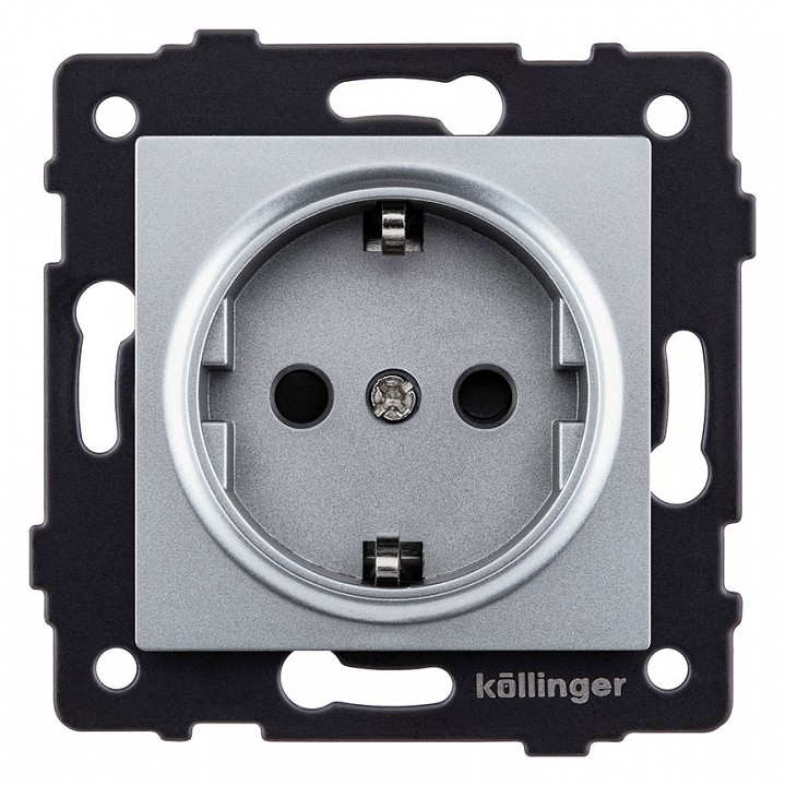 Розетка с заземлением, без рамки Kollinger  REA-002GY