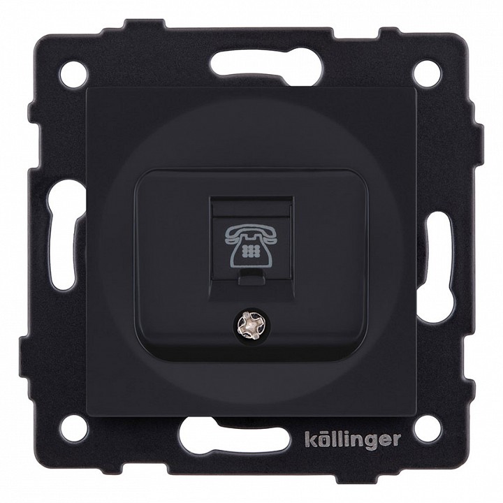 Розетка телефонная RJ-11 со штрокой, без рамки Kollinger  REA-009BM
