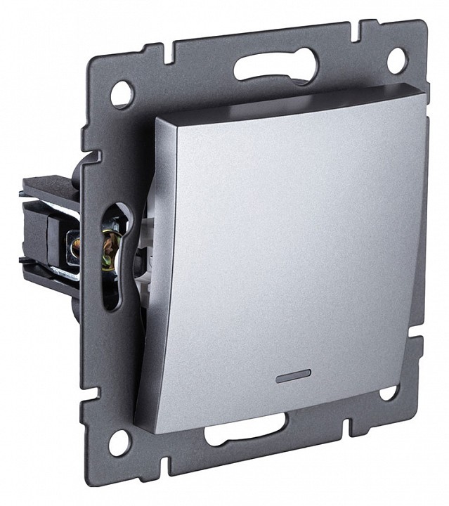 Выключатель перекрестный одноклавишный с подсветкой без рамки Kollinger  REA-R-015GY