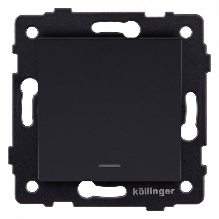 Выключатель проходной одноклавишный с подсветкой без рамки Kollinger  REA-S-004BM