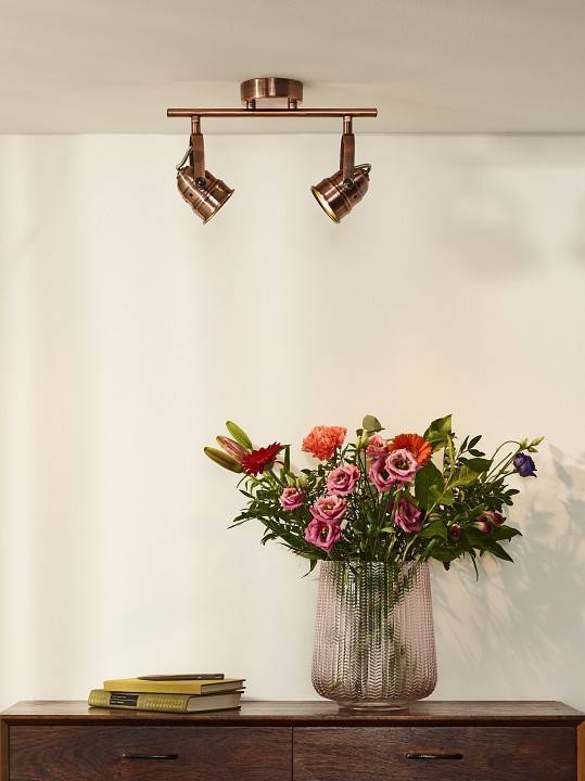 Спот Lucide Cigal 2xGU10 медь 77974/10/17