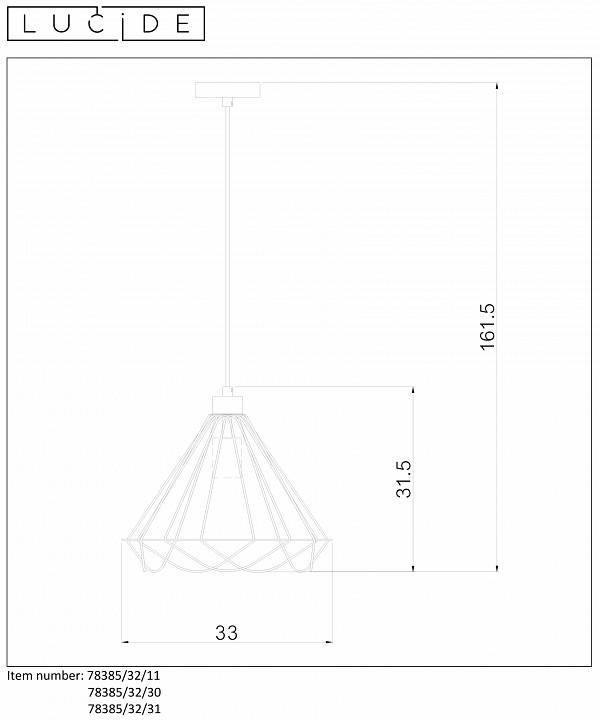 Подвесной светильник Lucide Kyara 78385/32/31