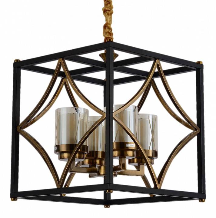 Подвесная люстра Lumina Deco Quadrato LDP 1223-4 BK+MD