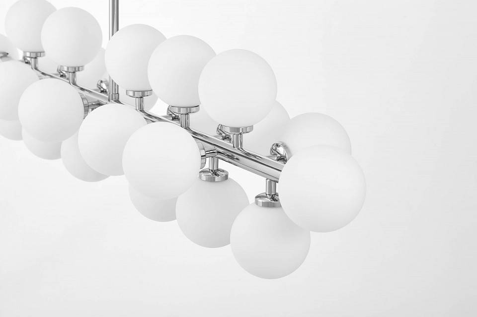 Люстра на штанге LUMINA DECO Marsiada 24 лампы хром LDP 6033-24 CHR