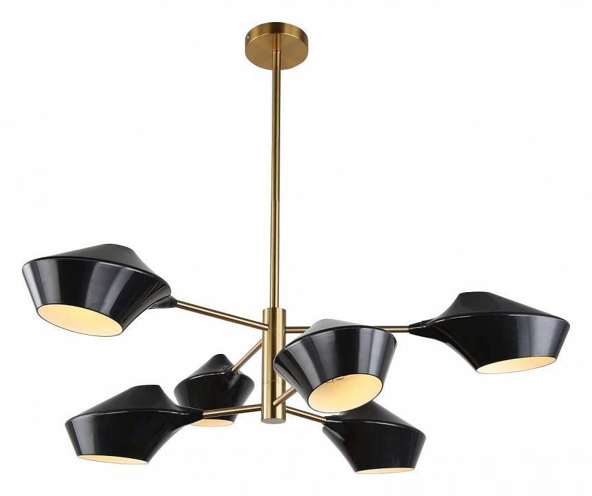 Люстра на штанге Lumina Deco Romina LDP 6037-6 BK+GD