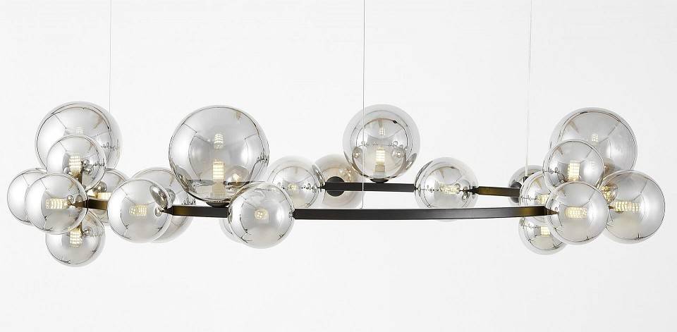 Подвесная люстра LUMINA DECO MERIDO LDP 7033-24 BK+GY