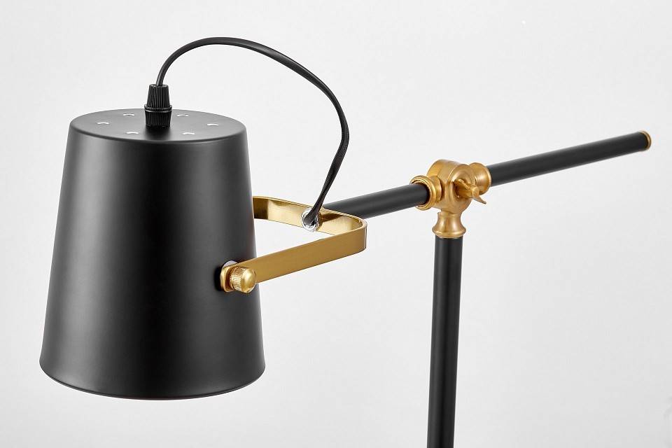Настольная лампа офисная LUMINA DECO FELA LDT 7733-1 BK+MD