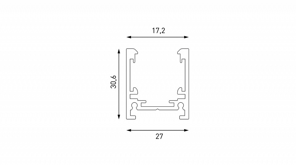 Трек накладной Lumker SY-LINK SY-LINK-20S1S-2.5-BL