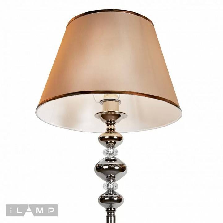 Торшер iLamp Brooklyn никель F2401-1 Nickel