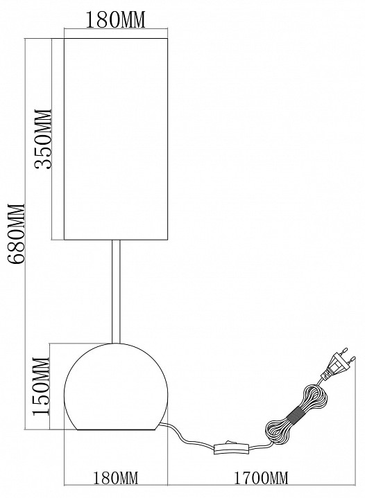 Настольная лампа декоративная Moderli Flint V11589-1T