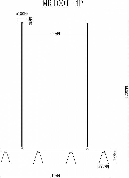 Подвесной светильник MyFar Milla MR1001-4P